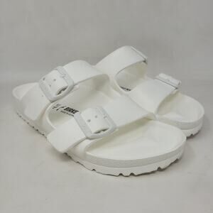 Birkenstock Arizona EVA Sandals Women EU37 US6.5 White Slides Slip On Adjustable